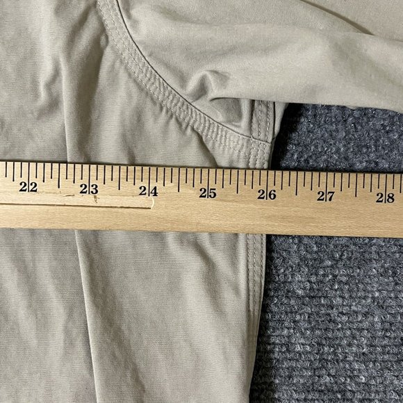 Carhartt Button Up Shirt Mens XL Beige Short Sleeve Double Front Pocket - Picture 6 of 9